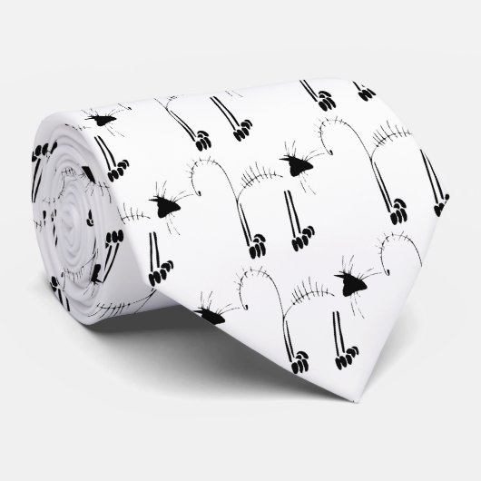 Kat Skeleton Stropdas (Opgerold)
