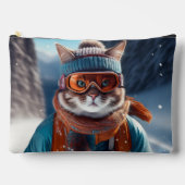 Kat Skiën op de besneeuwde Alpen Etui (Voorkant)