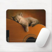 Kat Slaapend op Guitar Mousepad Muismat (Met muis)