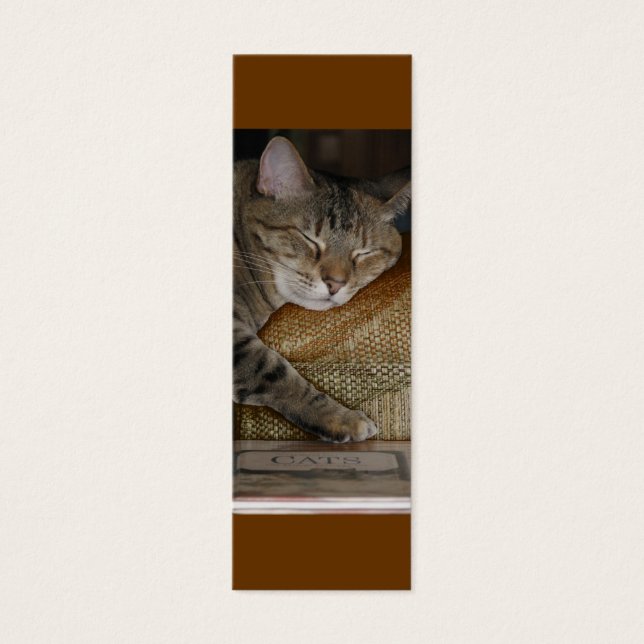 Kat slaapprofielkaart mini visitekaartjes (Voorkant)