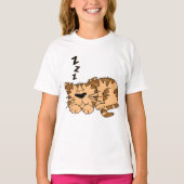 Kat Slapen Meisjes T-shirt (Voorkant)