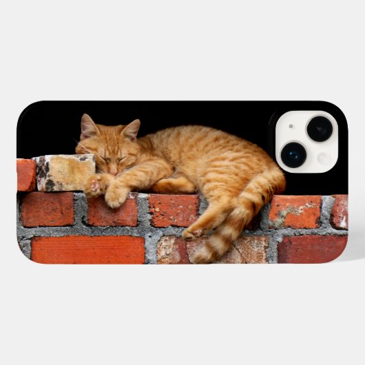 Kat Slapen op de muur Case-Mate iPhone Case (Achterkant (horizontaal))
