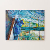 Kat Slapen op Raamrand Legpuzzel (Horizontaal)