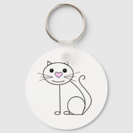 Kat-sleutelhanger van Cute cartoon Sleutelhanger