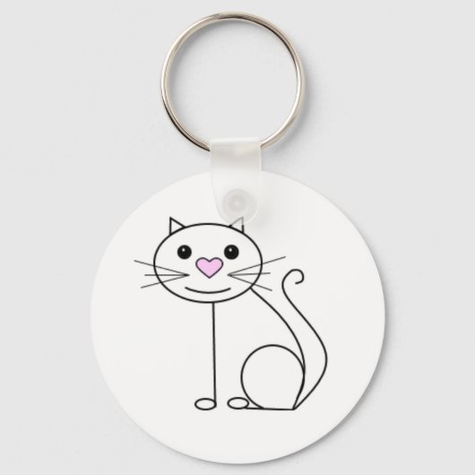 Kat-sleutelhanger van Cute cartoon Sleutelhanger (Voorkant)