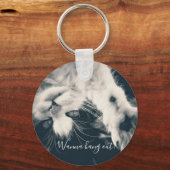 Kat sleutelhanger - zin om rond te hangen? (Voorkant)