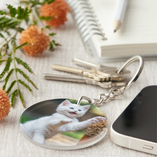 Kat-sleutelketen Sleutelhanger (Voorkant Rechts)