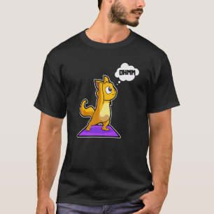 Kat Sloth Yoga Houdingen Sport Turnen Ohm Hartslag T-shirt