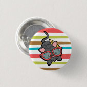 Kat Smarty Ronde Button 3,2 Cm (Voorkant /achterkant)