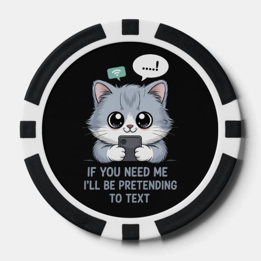 Kat sms'en poker chips (Voorkant)