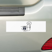 Kat Snijkop Bumpersticker (Op auto)