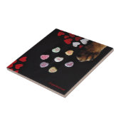 Kat Snoep Harten Love Tile Tegeltje (Zijkant)