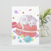 Kat & snoep Illustratie Kaart (Staand voorkant)