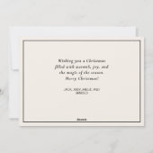 Kat Snowy Winter Vrolijk Kerstfeest Feestdagenkaart (Achterkant)