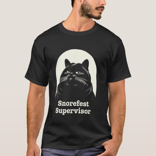 Kat Snurkmarathon Supervisor Grappige Baas School T-shirt (Voorkant)