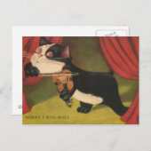 Kat Sonet spelen op Violin vanaf 1909 PC Briefkaart (Voorkant / Achterkant)