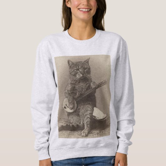 Kat Speel de banjo grappige T-shirt (Voorkant)