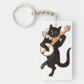 Kat Speel de Banjo Sleutelhanger (Voorkant)