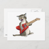 Kat-speelgitaar Briefkaart (Voorkant / Achterkant)