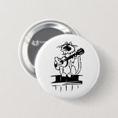 Kat-speelgitaar Ronde Button 5,7 Cm (Voorkant /achterkant)
