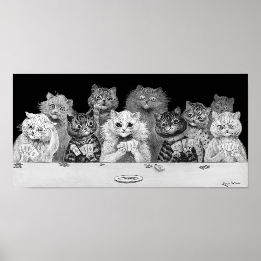 Kat-speelkaart, Louis Wain Poster (Voorkant)