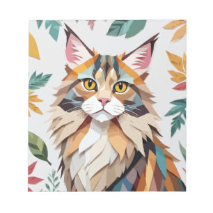 Kat speels Schattig leuk dier kleurrijke geometris Notitieblok