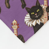 Kat speelt Banjo Thunder_Cove Fleece Deken (Hoek)