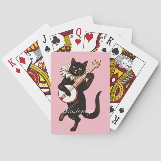 Kat speelt Banjo Thunder_Cove Pokerkaarten (Achterkant)