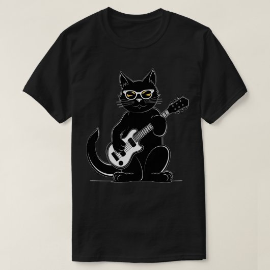 Kat speelt gitaar 1 t-shirt (Design voorkant)