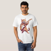 Kat Speelt Gitaar Rock T-SHIRT (Voorkant volledig)