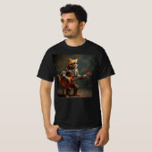 Kat speelt gitaar. t-shirt (Voorkant volledig)