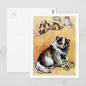 Kat speelt met juwelen, Louis Wain Briefkaart (Voorkant / Achterkant)