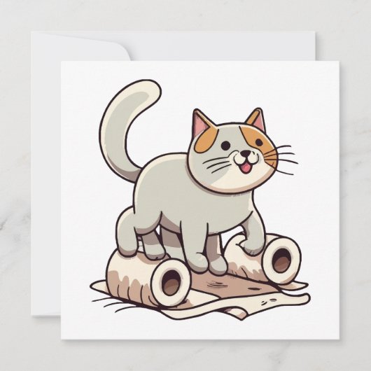 Kat Speelt met Toiletpapier (Voorkant)