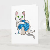 Kat Speelt met Wol Kaart (Voorkant)