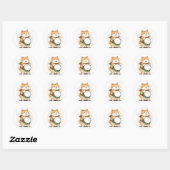 Kat Speelt Op De Trom Ronde Sticker (Vel)