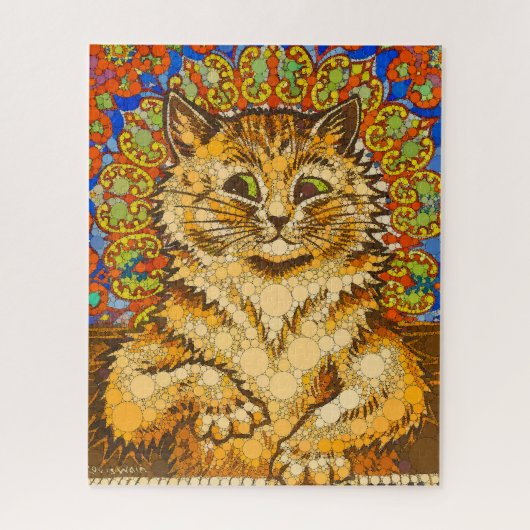 Kat speelt piano, psychedelisch - naar Louis Wain Legpuzzel (Verticaal)