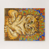 Kat speelt piano, psychedelisch - naar Louis Wain Legpuzzel (Horizontaal)