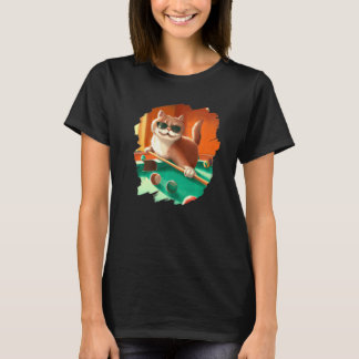 Kat speelt poolbiljart in lounge Cool Cats T-shirt