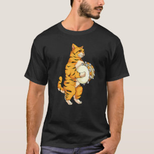 Kat speelt tamboerijn Aardige kitten muzikant Fan T-shirt
