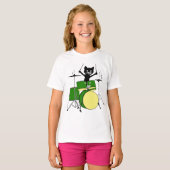 Kat-speeltrommels, schimmelschildpaddestoelen t-shirt (Voorkant volledig)