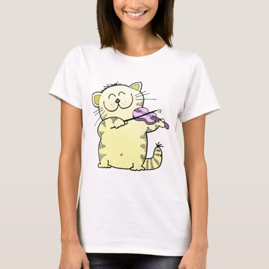 Kat Spel Violin T-shirt (Voorkant)