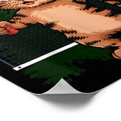 Kat spelen Badminton Shuttle Player Lover Coach G Poster (Hoek)