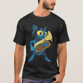 Kat spelen Euphonium messing Instrument T-shirt (Voorkant)