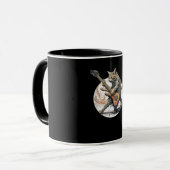 Kat Spelen Gitaar Rock Kat Heavy Metal Kat Mus Mok (Voorkant links)