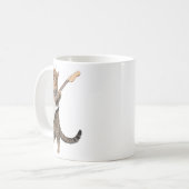 Kat spelen gitaar Shirt Kinder Mannen Vrouwen Rock Koffiemok (Voorkant links)