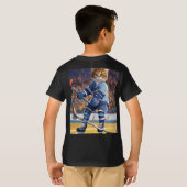 Kat spelen hockey Kinderen basic T-shirt (Achterkant volledig)