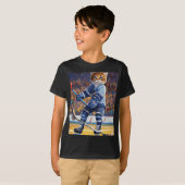 Kat spelen hockey Kinderen basic T-shirt (Voorkant volledig)