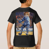 Kat spelen hockey Kinderen basic T-shirt (Achterkant)