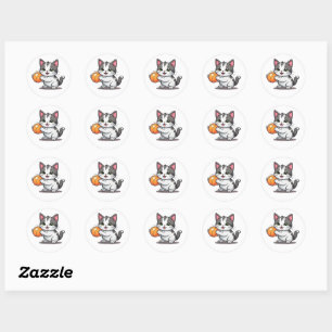 Kat spelen met bal stickers