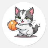 Kat spelen met bal stickers (Voorkant)
